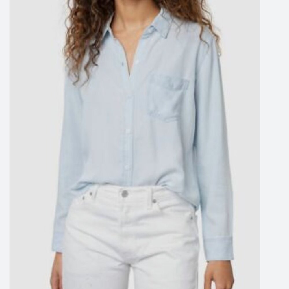Rails Ingrid Raw Hem Chambray Shirt